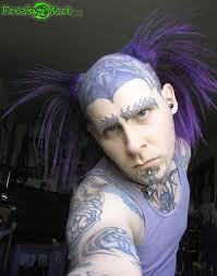 Purple Hair Freak Bad Face Tattoos Bad Tattoos Awful Tattoos