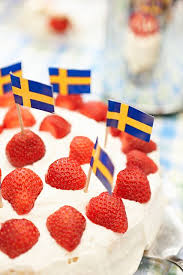 Happy midsummer traditional swedish holiday. Johan Alp Kindly Place Your Own Flags And It Will Be Yours Midsummer Cake Jordgubbstarta Midsommar Bakning