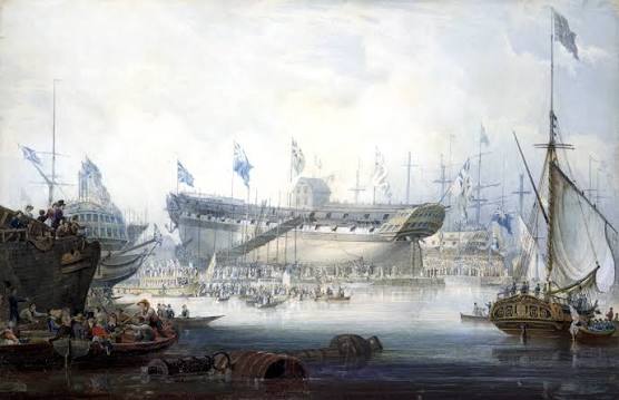 The launch of the Honourable East India Company's ship 'Edinburgh' | Royal Museums Greenwich