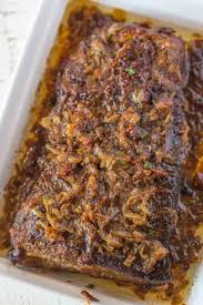 This juicy brisket also freezes well when cooked and bagged with the vegetables and liquid, so even a small family can make it. Beef Brisket With Caramelized Onions Recipe Dinner Then Dessert