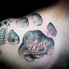 Dog paw tattoo with name. Top 69 Dog Paw Tattoo Ideas 2021 Inspiration Guide