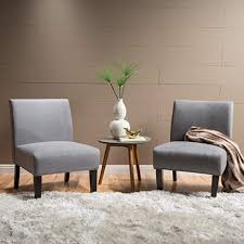 Kendal Grey Fabric Accent Chair Set Of 2 Accent Chair Set Grey Fabric Accent Chair Blue Accent Chairs