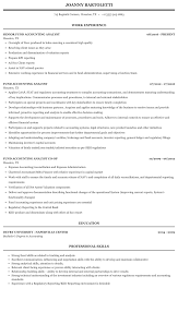 fund accounting analyst resume sample