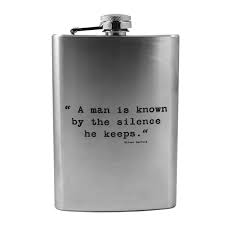 8oz A Man Is Known By The Silence He Keeps Flask L1 Walmart Com