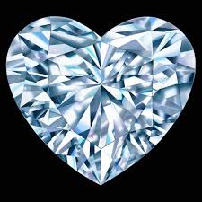 Pure Heart A White Heart Shaped Diamond Painting By Reena Ahluwalia Reena Ahluwalia Jewel Drawing Diamond Drawing Gemstone Art