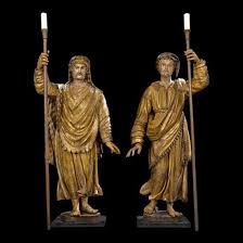 17th Century Venetian Figural Torcheres These Incredible Venetian Carved Wood Torcheres Date To The 17th Century Statues For Sale Pictures To Draw Small Dogs
