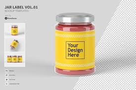 Jar Label Vol 01 Mockup 983841 Products Design Bundles In 2020 Jar Labels Template Design Jar