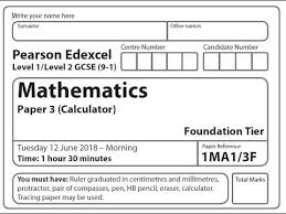 Gcse Edexcel 9 1 Maths Foundation June 2018 Paper 3 Youtube