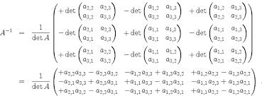 Ab = ba = i n. Mathematik Online Lexikon Determinante Und Inverse Einer 3x3 Matrix