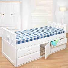Just Kids Captain Single 3 Cabin Bed With Drawers Perabot Kamar Tidur Anak Tempat Tidur Anak
