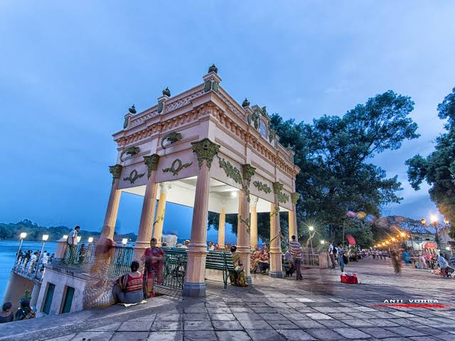 The historic riverfront Strand at Chandannagar, AI generated