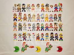 Super Mario Odyssey 8 Bit Perlers All Mario Costumes Etsy Perler Bead Mario Perler Bead Art Perler Bead Patterns
