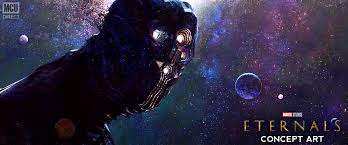 He has the ability to travel through dimensions, to change his size, and his silvery skin essentially makes him immortal. Mcu The Direct Pa Twitter A Colossal Size Celestial Dwarfs Neighboring Planets In This New Higher Quality Version Of Official Concept Art For Theeternals Https T Co Facjirtyag