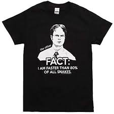 The Office Tv Show Dwight Fact Faster Than Snakes Men S T Shirt M In 2020 Mens Tshirts T Shirt Shirts