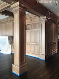 Bethesdastyle Great Room Columns Millwork Wood Panels By Heartwooddesign The Banks Development Compan Building A New Home Wood Paneling House Design