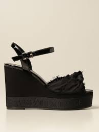 Sandales bout ouvert femme, chaussures compensées à boucle pour femme. Armani Exchange Chaussures Compensees Femme Chaussures Compensees Armani Exchange Femme Noir Chaussures Compensees Armani Exchange Xdp019 Xv377 Giglio Fr