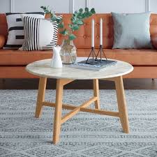 Target marketing systems pisa modern retro round top dining table with chrome. 31 5 Elysian Coffee Table With Faux Marble Top Natural Aeon Coffee Table Faux Marble Coffee Table Furniture