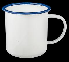 De farben, firnisse, lacke, emaille (lack), färbemittel, naturharze im rohzustand, rostschutzmittel. Becher Emaille Weiss