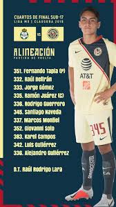 Maybe you would like to learn more about one of these? Alineacion Sub17 Las 11 Aguilas Club America Fuerzas Basicas Facebook
