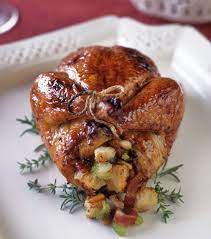 Sprinkle the game hen, inside and out, with poultry seasoning, rosemary, and salt and pepper. Holiday Menu Ideas Cornish Hen Recipe Cornish Game Hen Quail Recipes