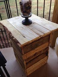 Tall End Table Made With Pallet Wood Tall End Tables Wood Pallets Wood Pallet Furniture