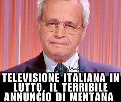 Lutto nella tevisione italiana, l'annuncio di Mentana è terribile ⤵️