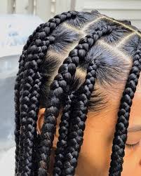 Herstylist On Instagram Large Knotless With Beads Largeknotlessbo In 2020 Braided Hairstyles Black Girl Braided Hairstyles Natural Hair Styles