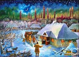 Русские колядки совершенно чужды любовного элемента, встречающегося в румынских рождественских песнях. Ivan Gorobchuk Kolyadki Ukrainian Art Painting Art