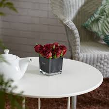 Koeman garden centre sells numerous variants of peonies in several colours, with full flowers and single flowered variants that all smell delicious. Peony Roses In 8cm Cube Qvc Uk Peony Rose Faux Flower Arrangements Faux Flowers