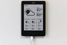 Turn A Basic Kindle Into An Elegant Wall Mounted Weather Display Weather Display Kindle Weather Station