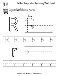 Free Letter R Alphabet Learning Worksheet For Preschool Letter Worksheets For Preschool Alphabet Worksheets Preschool Learning Worksheets