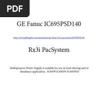 Ic 695 PSD 140 | PDF | Power Supply | Amplifier