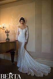 Royal Blue Slim Fit Mermaid Long Train Prom Dress Berta Wedding Dress Wedding Dress Long Sleeve Wedding Dresses