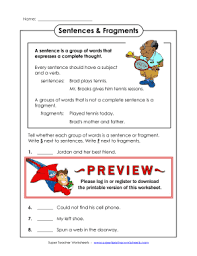 Sentence fragment worksheets to print: Sentence Fragment Fill Online Printable Fillable Blank Pdffiller