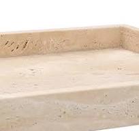 OLegei Plateau de Salle de Bain en travertin Beige Naturel, Plateau de  Rangement Rectangle pour Bijoux Plateau de décor Plateau de Service 30 * 20  * ...