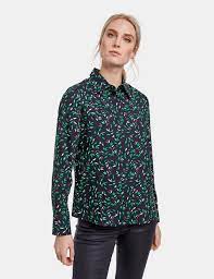 Find the perfect floral pattern shirt stock illustrations from getty images. Shirt Blouse With A Floral Print In Blue Gerry Weber