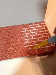 Realistic Bricks From Plastic Sheets Paint Over With Valspar Stone Fiesta Add Grout Lines With Sandstone Paint Doll House Dollhouse Tutorials Miniature Diy