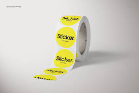Download Round Roll Stickers Mockup Set Mockup Design Mockup Design
