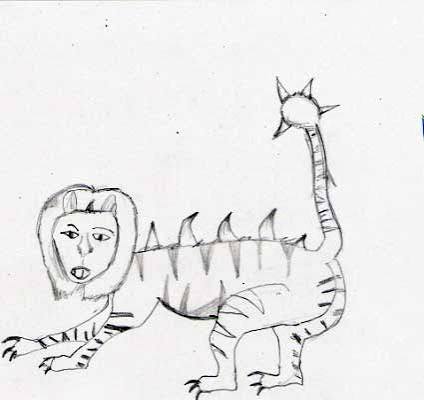 Napoleon Dynamite's Liger - B'wana Beast's Greatest Achievement? | Chimera drawing easy, Animals drawn like dinosaurs, Daniels dream 4 beasts