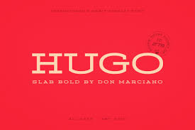 Hugo Slab Bold Serif In Fonts On Yellow Images Creative Store