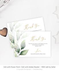Advantages of personalized baby shower thank you cards. Editable Baby Shower Thank You Card Printable Greenery Thank You Card Gold Thank Yo Baby Shower Thank You Cards Thank You Card Template Baby Shower Thank You