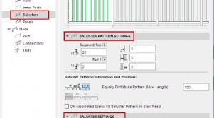 A simple baluster pattern is provided with the. Baluster Settings Railing Tool User Guide Page Graphisoft Help Center