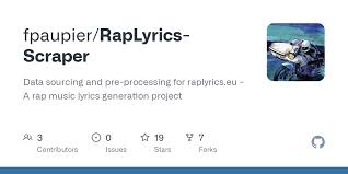 Download Raplyrics Scraper Montana Of 300 Lyrics Txt At Master Fpaupier Raplyrics Scraper Github