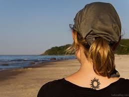 Dutch tulip tattoos on ankle. 54 Latest Sun Tattoos For Back