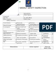 Select all, copy and paste the. 9 Safety Inspection Report Daily And Weekly 02 12 14