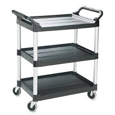 Rubbermaid Commercial Three Shelf Service Cart Rubbermaid Commercial Products Rubbermaid Utility Cart