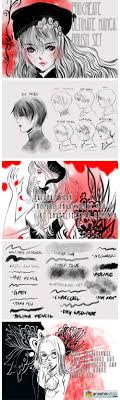 The shimmer set has a wonderful series of brushes each differ in style, design, glitter and colors. Ultimate Manga Procreate Brush Free Download Vector Stock Image Photoshop Icon