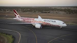 Qantas Boeing 787 9 Vh Znd Yam Dreaming At Alice Springs Airport Qantas James Morgan Boeing Aircraft Helicopter Cockpit Airline Logo