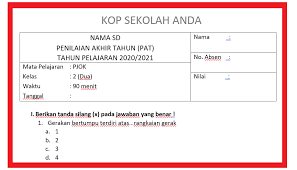 Latihan soal ukk/pat pjok smp/mts kelas 7 kurikulum 2013 yang dapat bapak dan ibu guru unduh gratis di bawah sudah dilengkapi dengan kunci jawaban sehingga tinggal sobat guru kembangkan dan sesuaikan dengan pembelajaran di tempat tugas sobat guru sekalian. Soal Jawaban Pat Pjok Kelas 2 Sd Semester Genap Tahun 2021 Info Pendidikan Terbaru