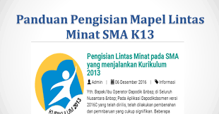 Silabus biologi lintas minat sma kurikulum 2013. Panduan Pengisian Mapel Lintas Minat Sma K13 Panduandapodik Id